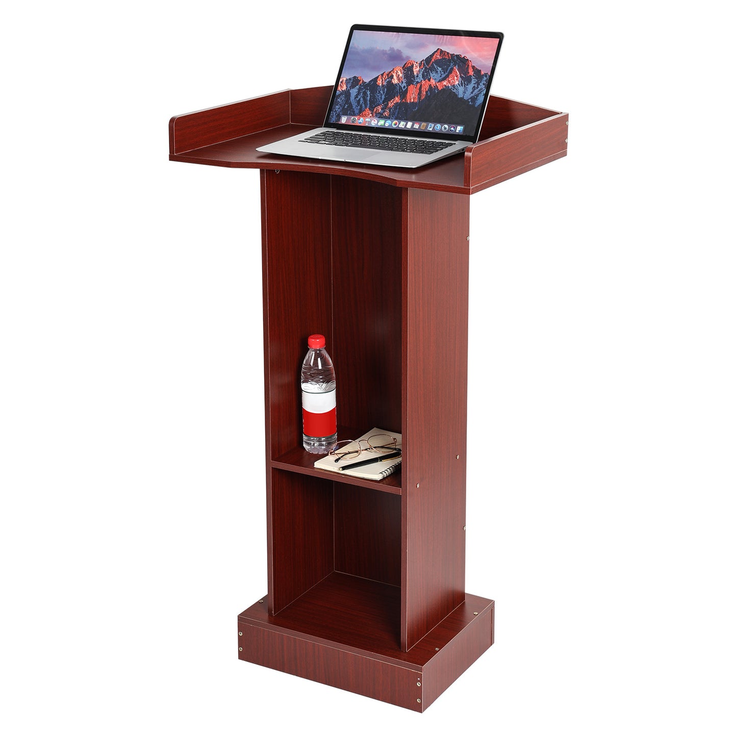 BEQUZON Wooden Podium Stand for Lectern Presentation Church Classroom(24''W x 41''H)