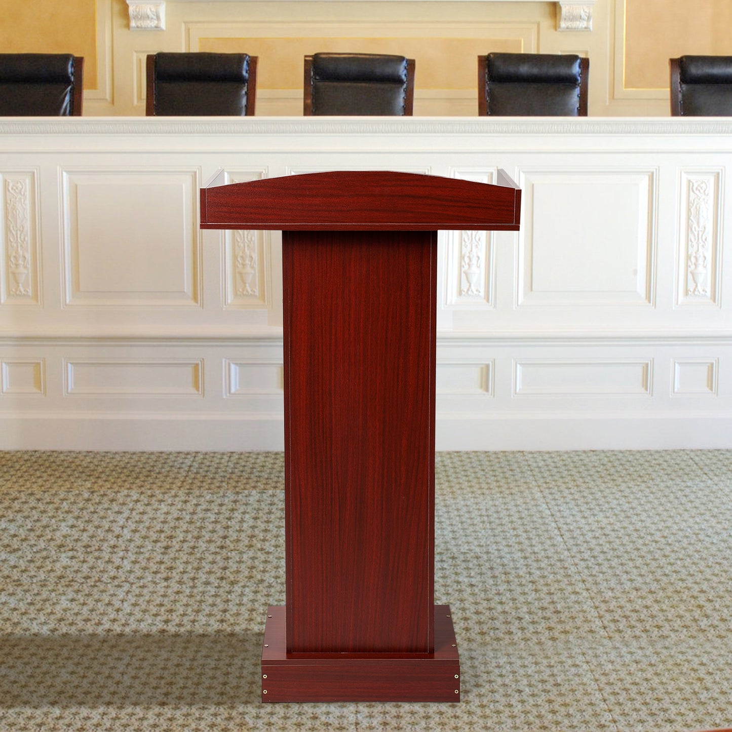 BEQUZON Wooden Podium Stand for Lectern Presentation Church Classroom(24''W x 41''H)