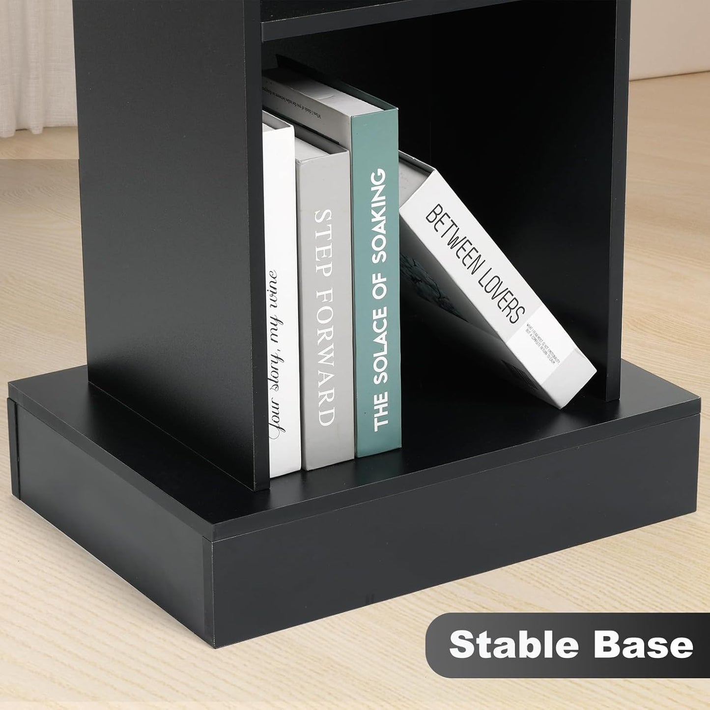 Podium Stand for Lectern Presentation Church Classroom, Pulpit with Wooden Heavy Base, Black Podium for Lecture, Wedding Speech