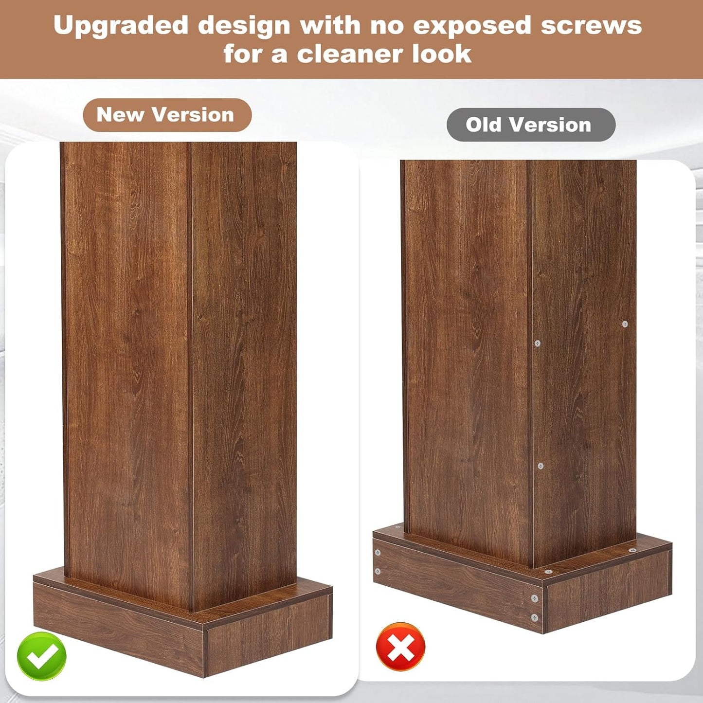 Wooden Podium Stand for Lectern Presentation Wedding Speech, Farmhouse Pulpit for Church Classroom (Walnut)