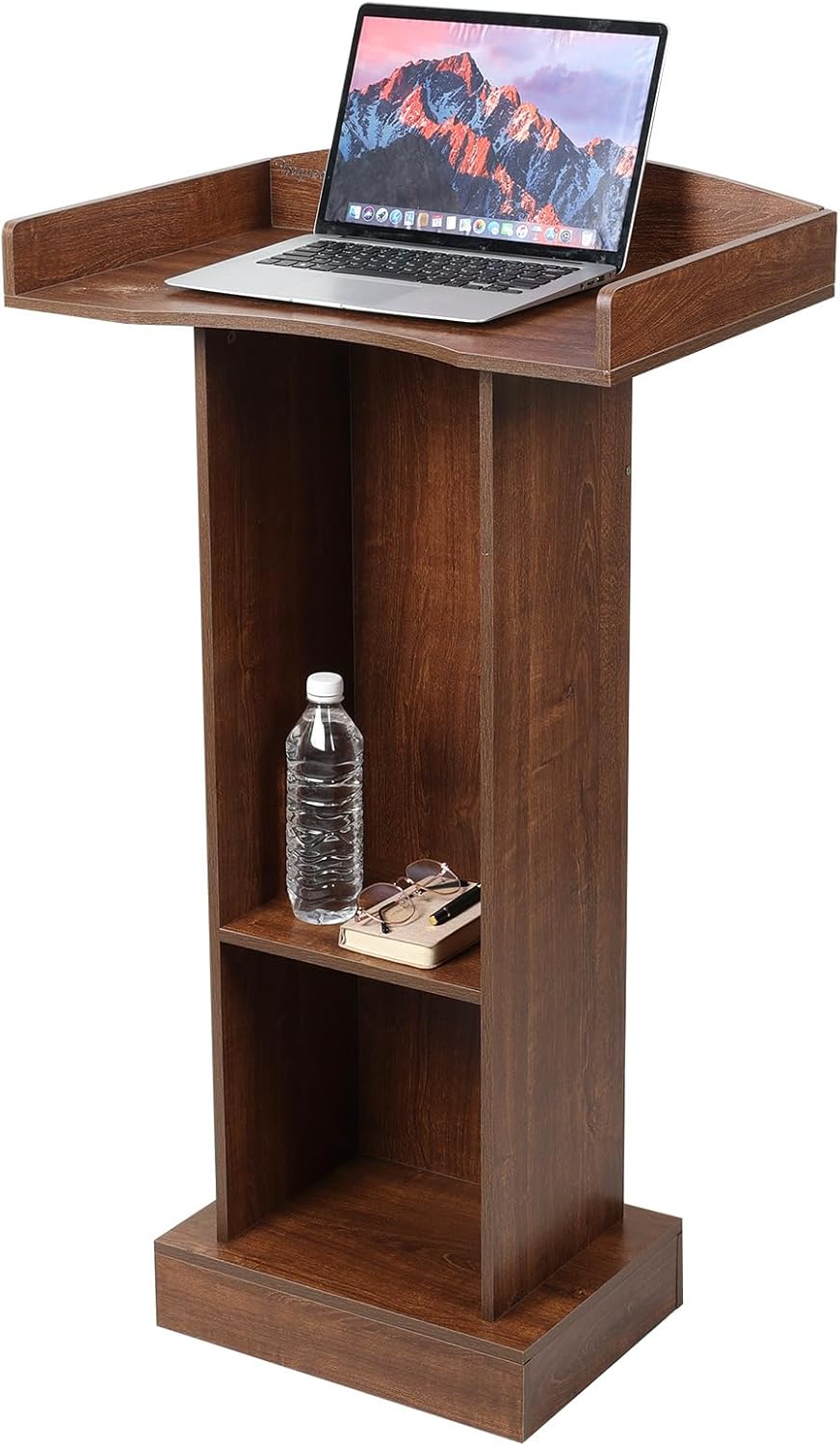 Podium Stand for Lectern Presentation Church Classroom, Pulpit with Wo ...