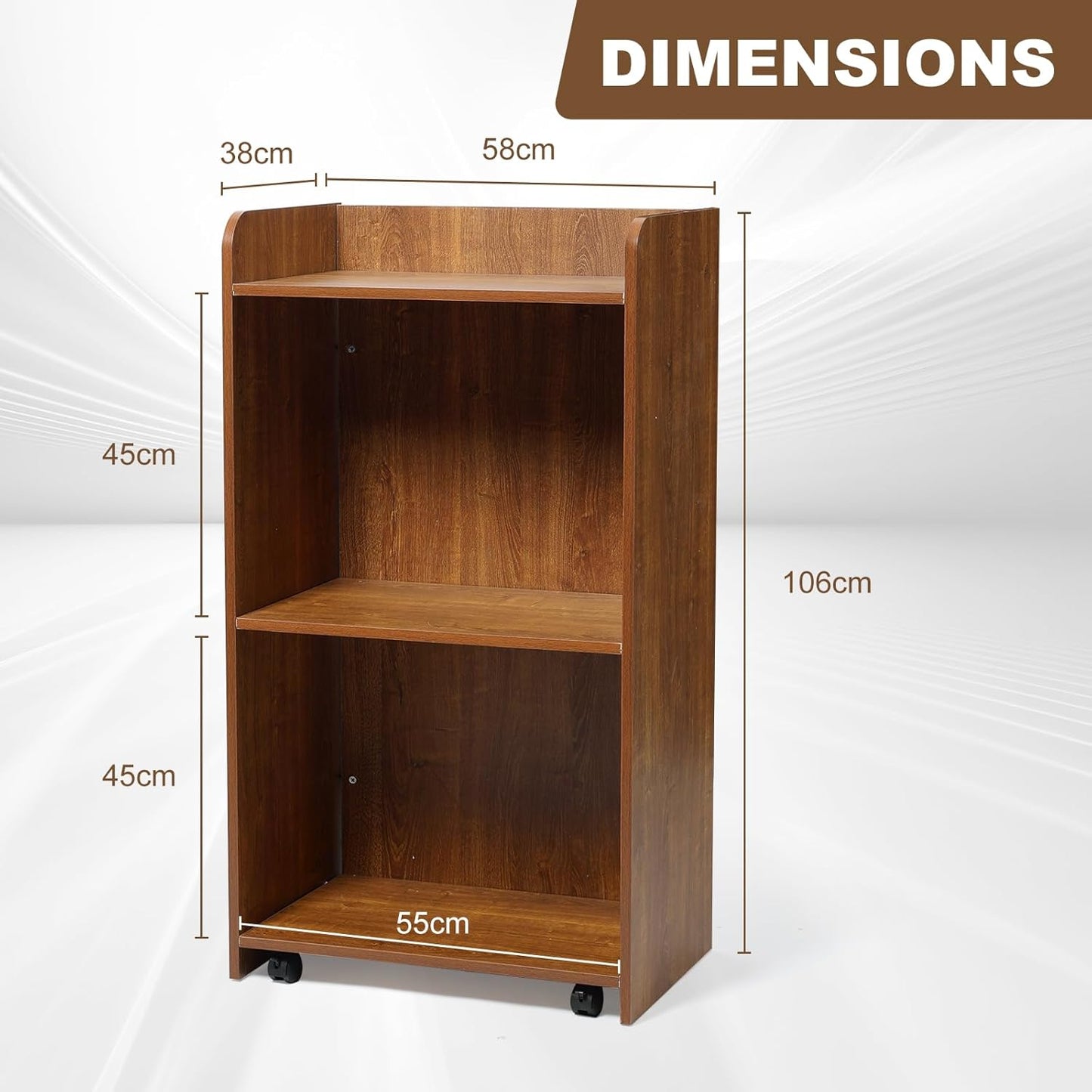 Podium Stand for Lectern Presentation Church Classroom, Oak Podium Pulpit with Wheels for Lecture, Wedding Speech